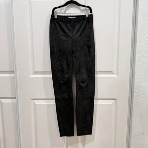 Kaufman Franco Black 100% lambskin Paneled Leggings‎ Pants Size 2